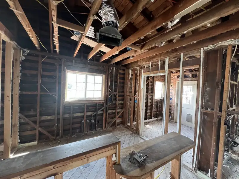 Full gut with the original structure exposed